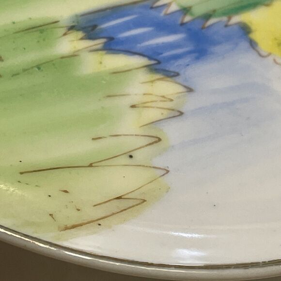 Japan Vintage Hand Painted Small Decorative Nature Scene Hanging Plate 5.5 in - Picture 8 of 9